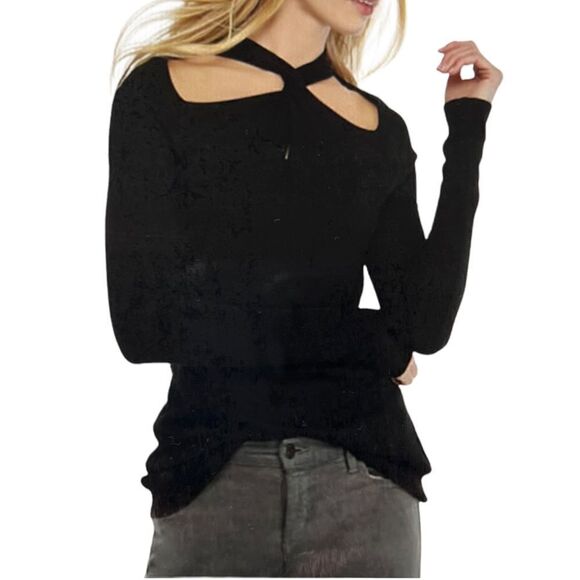 MICHAEL MICHAEL KORS Women’s Twist Neck Lightweight Sweater Cream Size Large - Picture 2 of 10